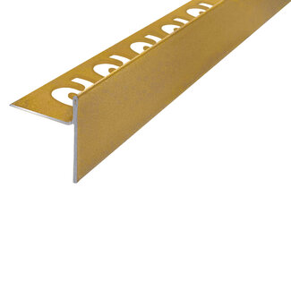 Substrat Afschotprofiel Mat Goud Gecoat Rechts 10 mm - Lengte: 1500 mm