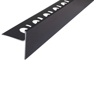Substrat Afschotprofiel Mat Zwart Gecoat Rechts 10 mm - Lengte: 1000 mm