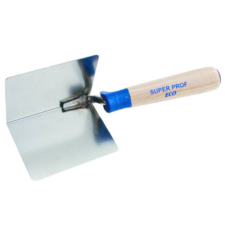 Super Prof Hoektroffel inwendig scherp 80x60 mm RVS Houten greep