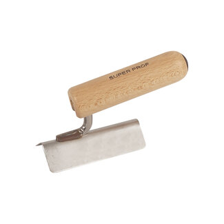 Super Prof Japanse Hoektroffel uitwendig dubbeltje rond 100x30mm RVS HG
