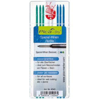 Pica Dry stiftenset waterstraalvast (3 groen, 2 wit, 3 blauw)