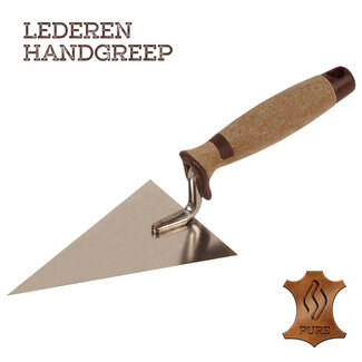 Super Prof Punttroffel its 160 mm RVS Lederen greep
