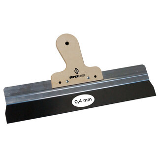 Super Prof Spackmes aluminium 380x0,4 mm RVS met houten handgreep