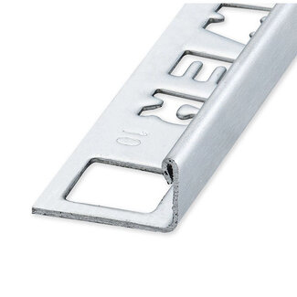 Tegelprofiel RVS recht geborsteld 6 mm