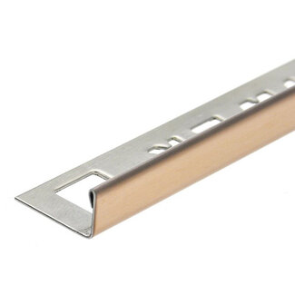 Tegelprofiel RVS recht Rose Goud 11 mm